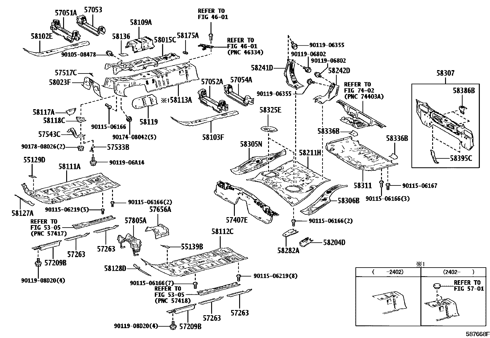 5801 — FLOOR PAN & LOWER BACK PANEL