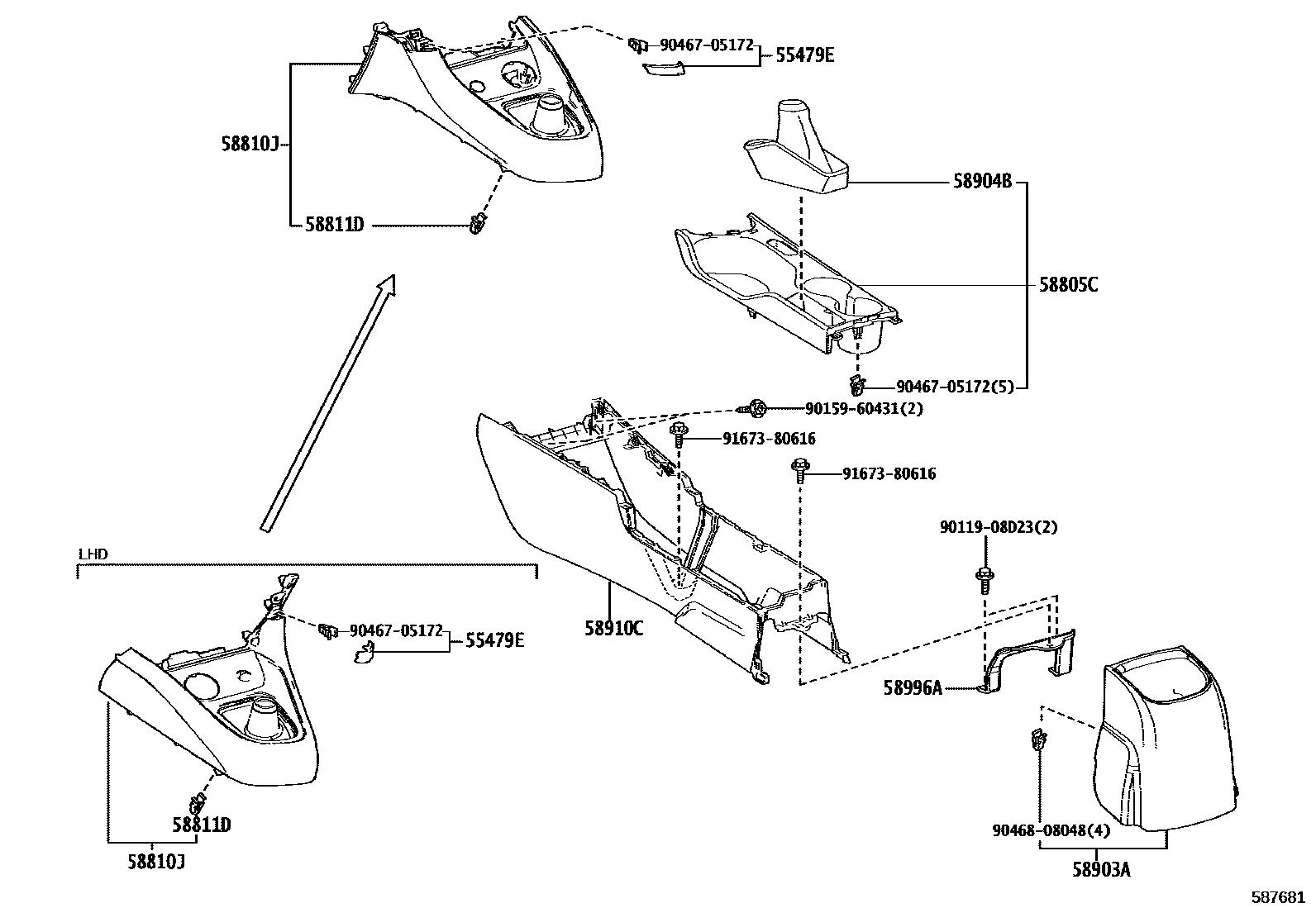 5806 — CONSOLE BOX & BRACKET