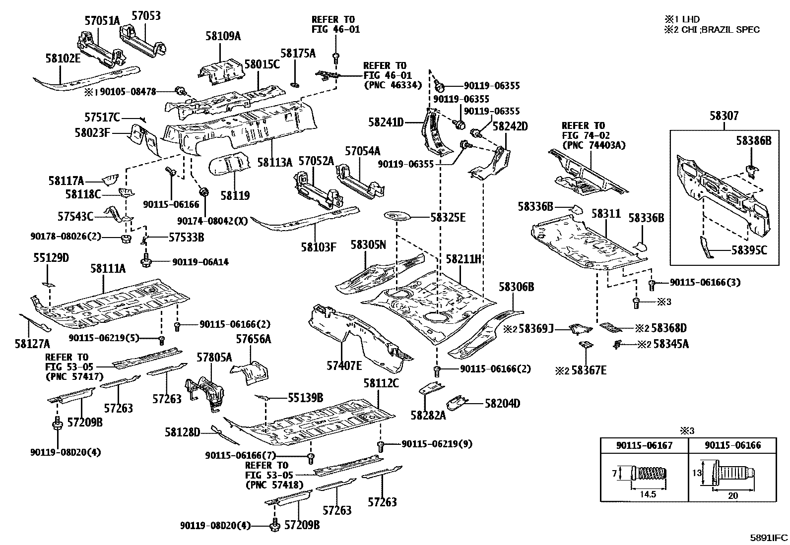 5801 — FLOOR PAN & LOWER BACK PANEL