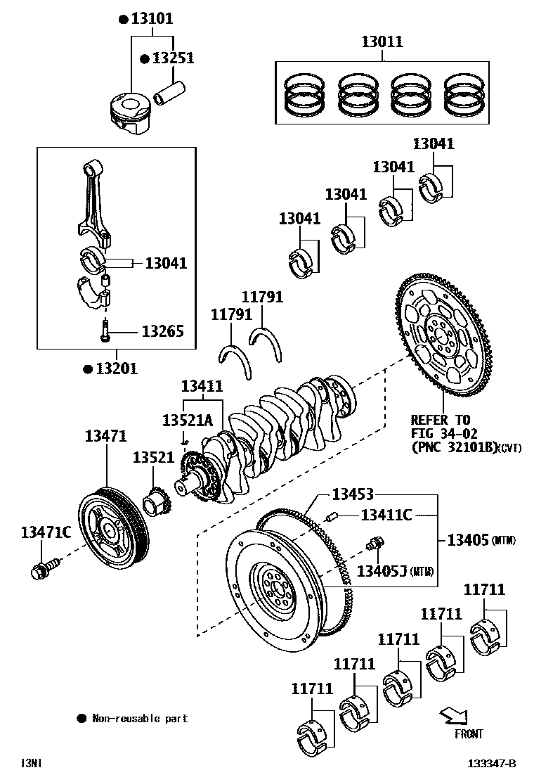 1301 — CRANKSHAFT & PISTON