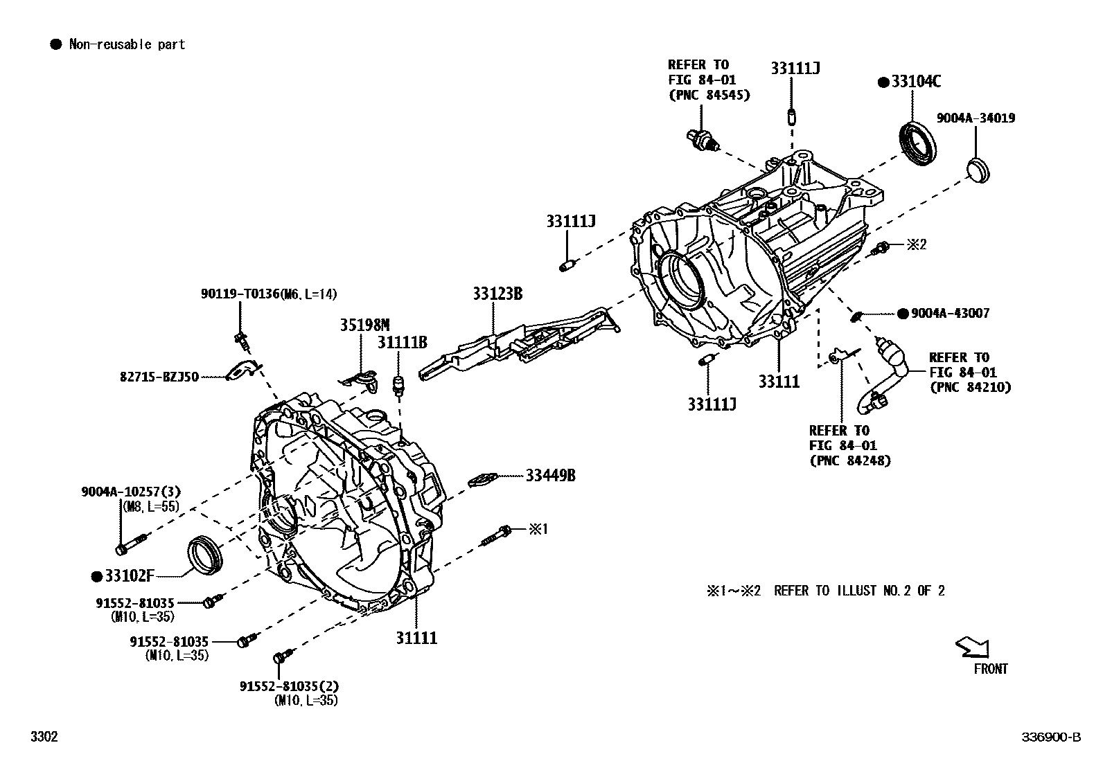 3302 — CLUTCH HOUSING & TRANSMISSION CASE (MTM)