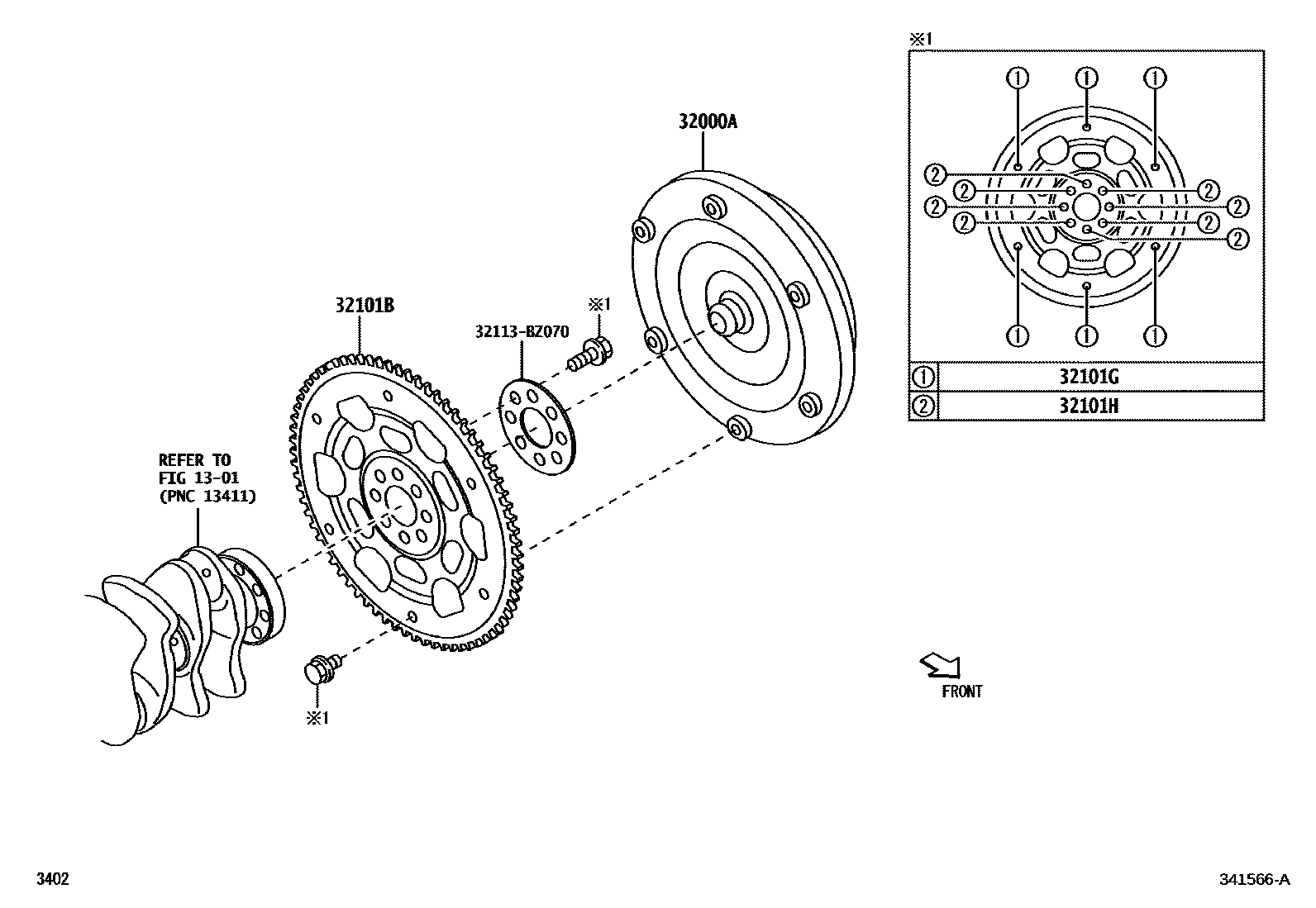 3402 — TORQUE CONVERTER, FRONT OIL PUMP(CVT)