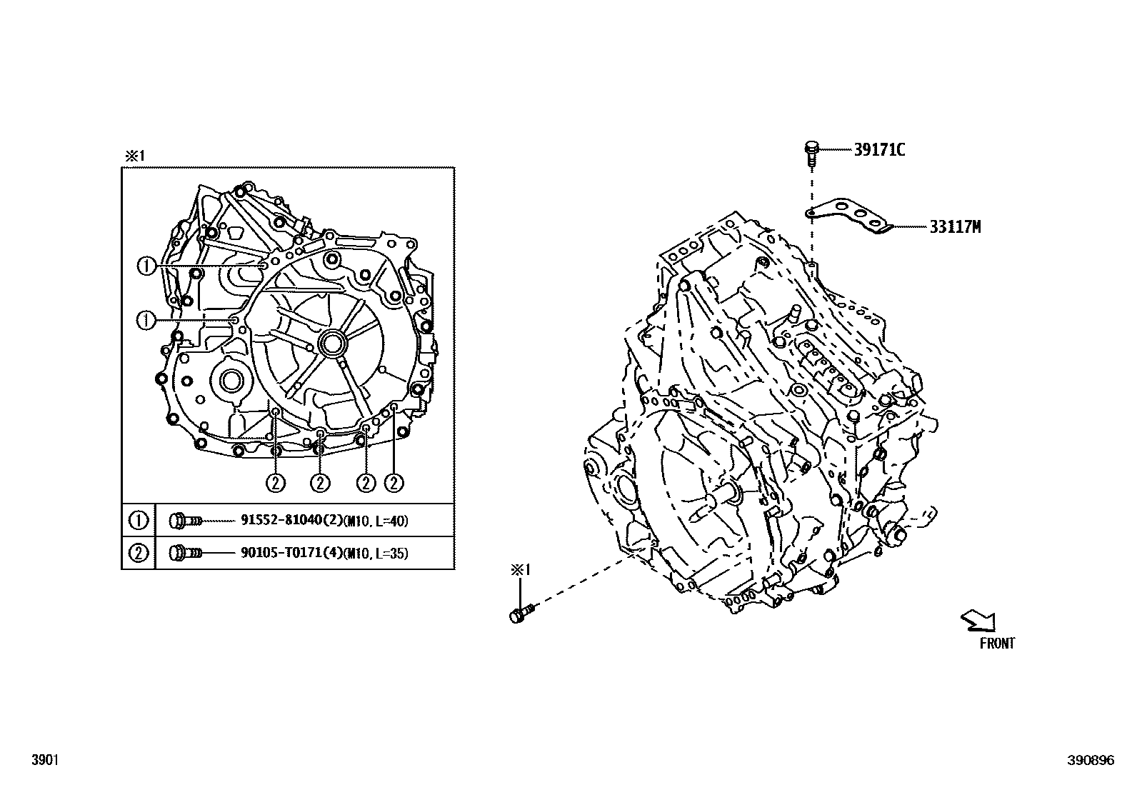 3901 — TRANSAXLE ASSY(HEV OR BEV OR FCEV)