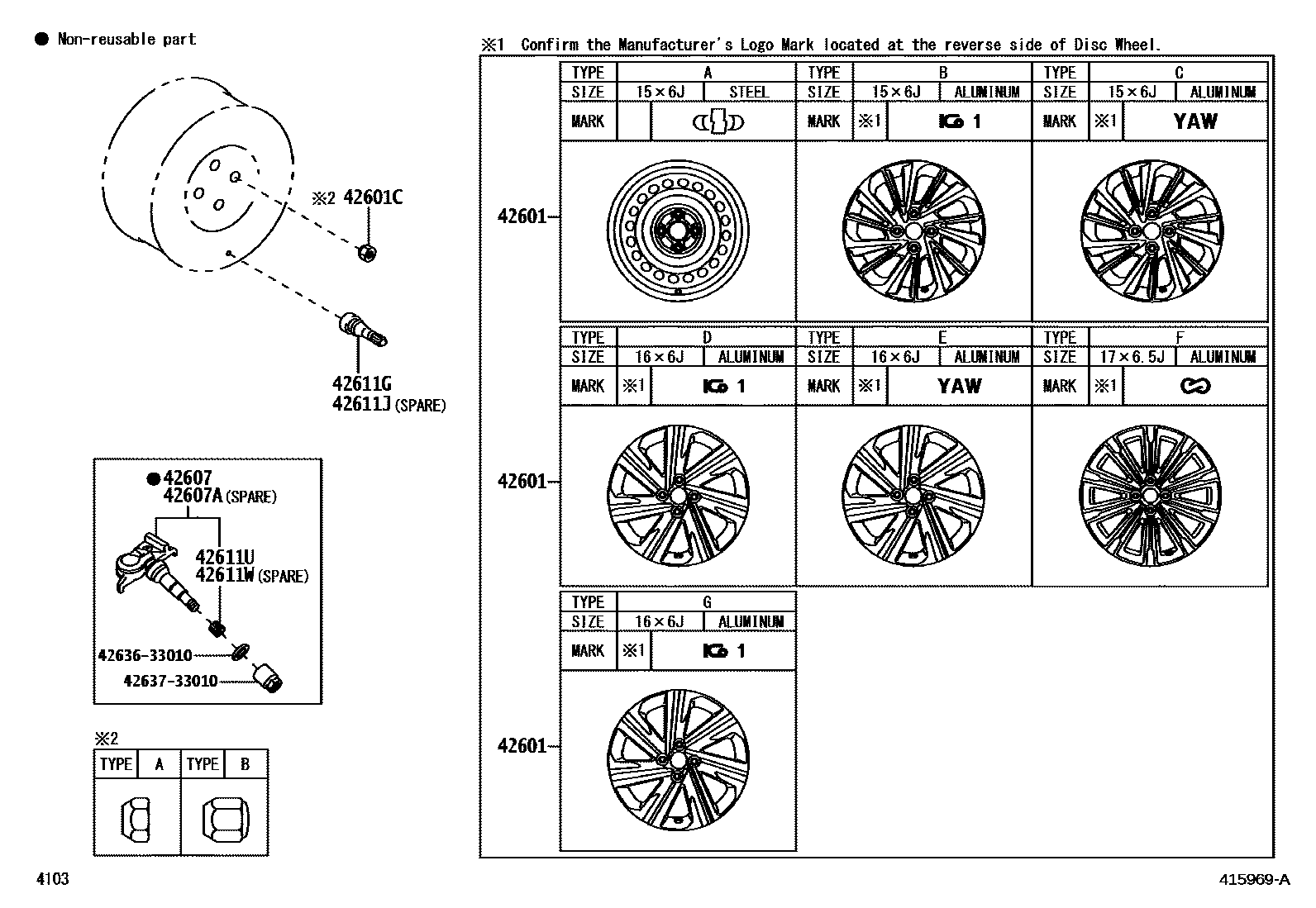 4103 — DISC WHEEL & WHEEL CAP