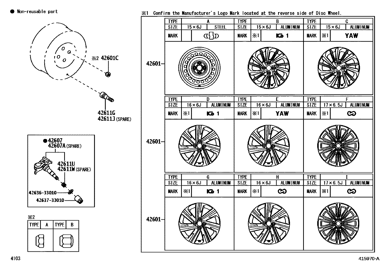 4103 — DISC WHEEL & WHEEL CAP