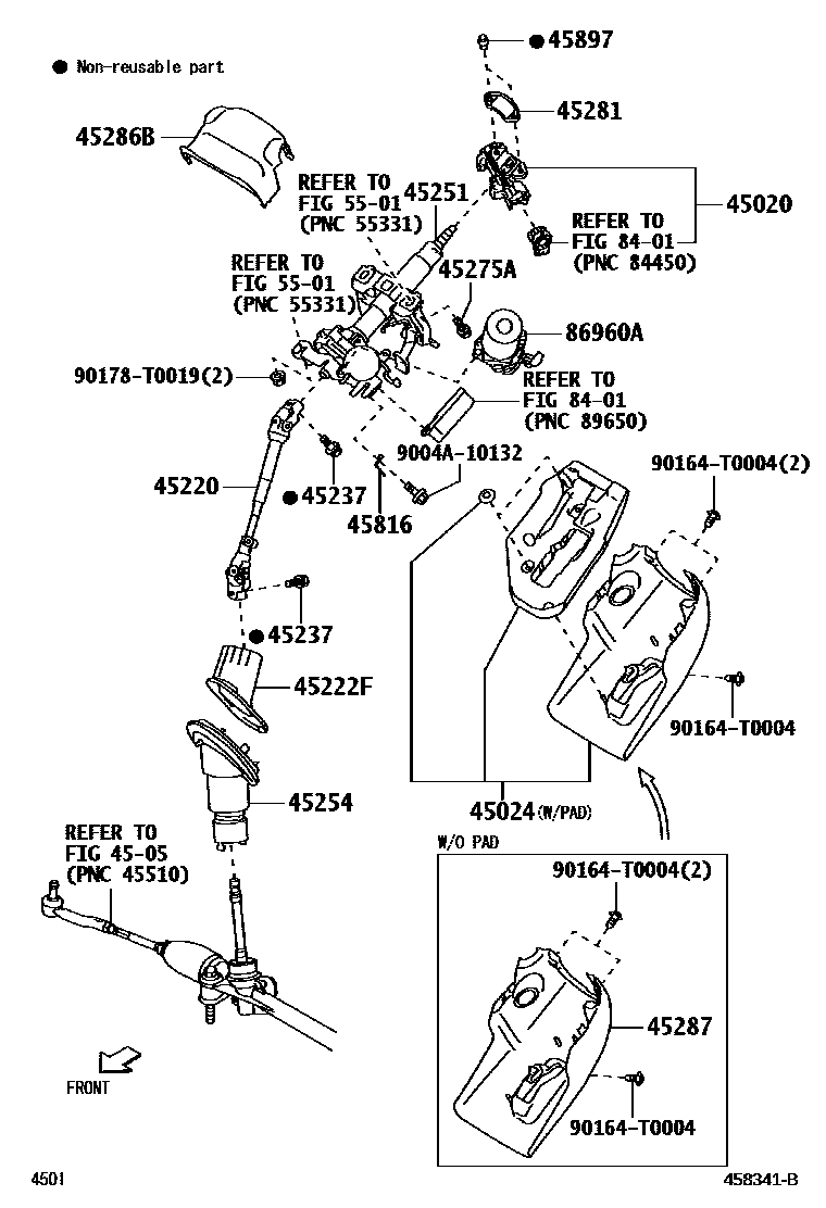 4501 — STEERING COLUMN & SHAFT