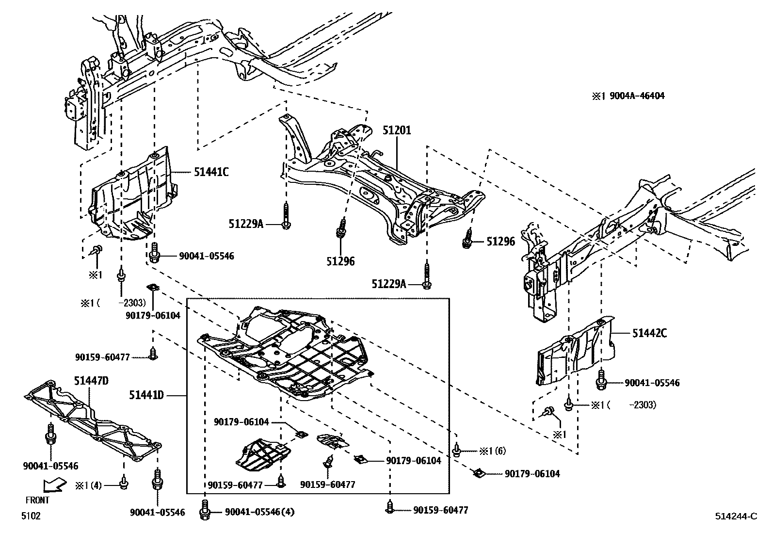 5102 — SUSPENSION CROSSMEMBER & UNDER COVER