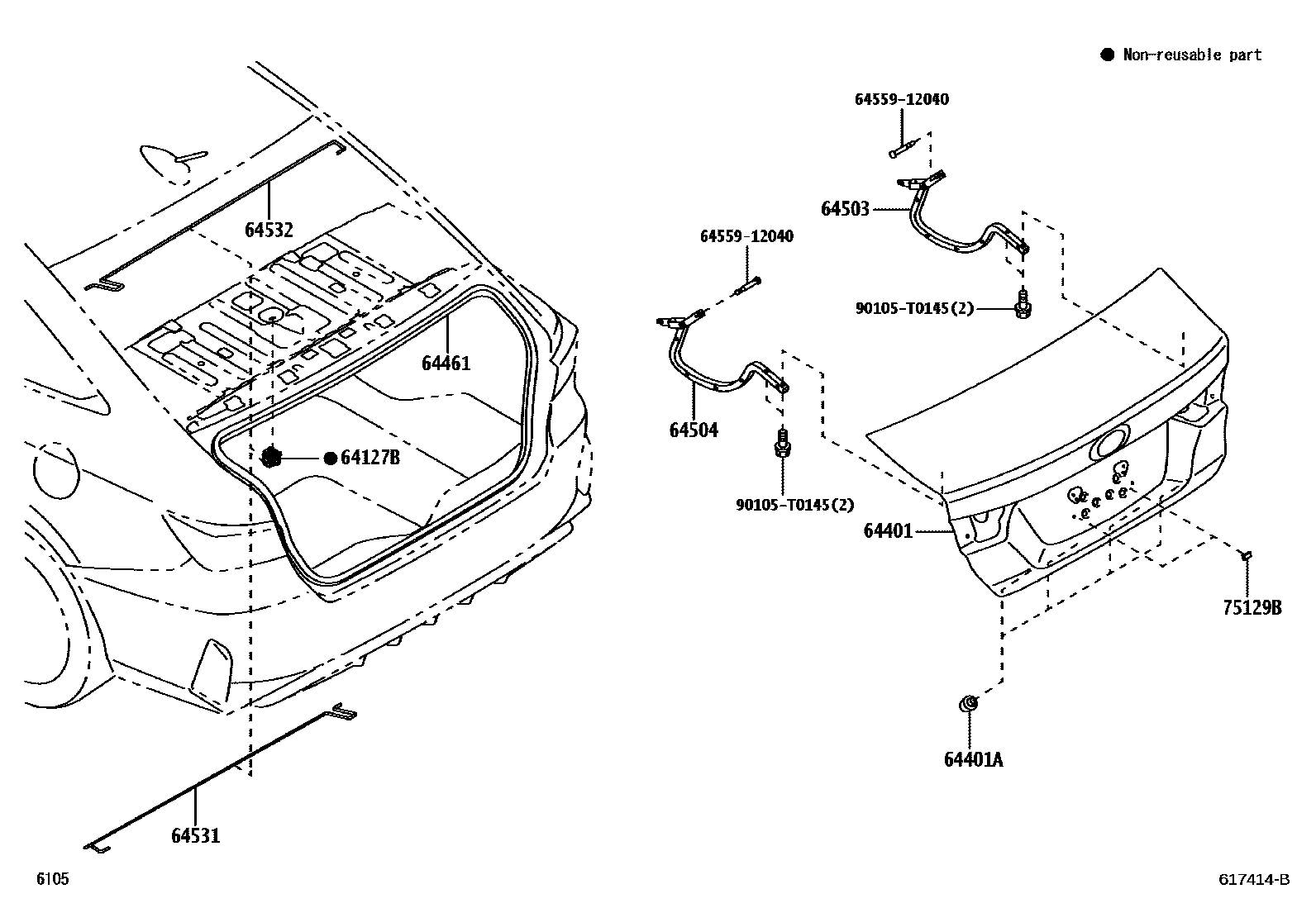 6105 — LUGGAGE COMPARTMENT DOOR & LOCK