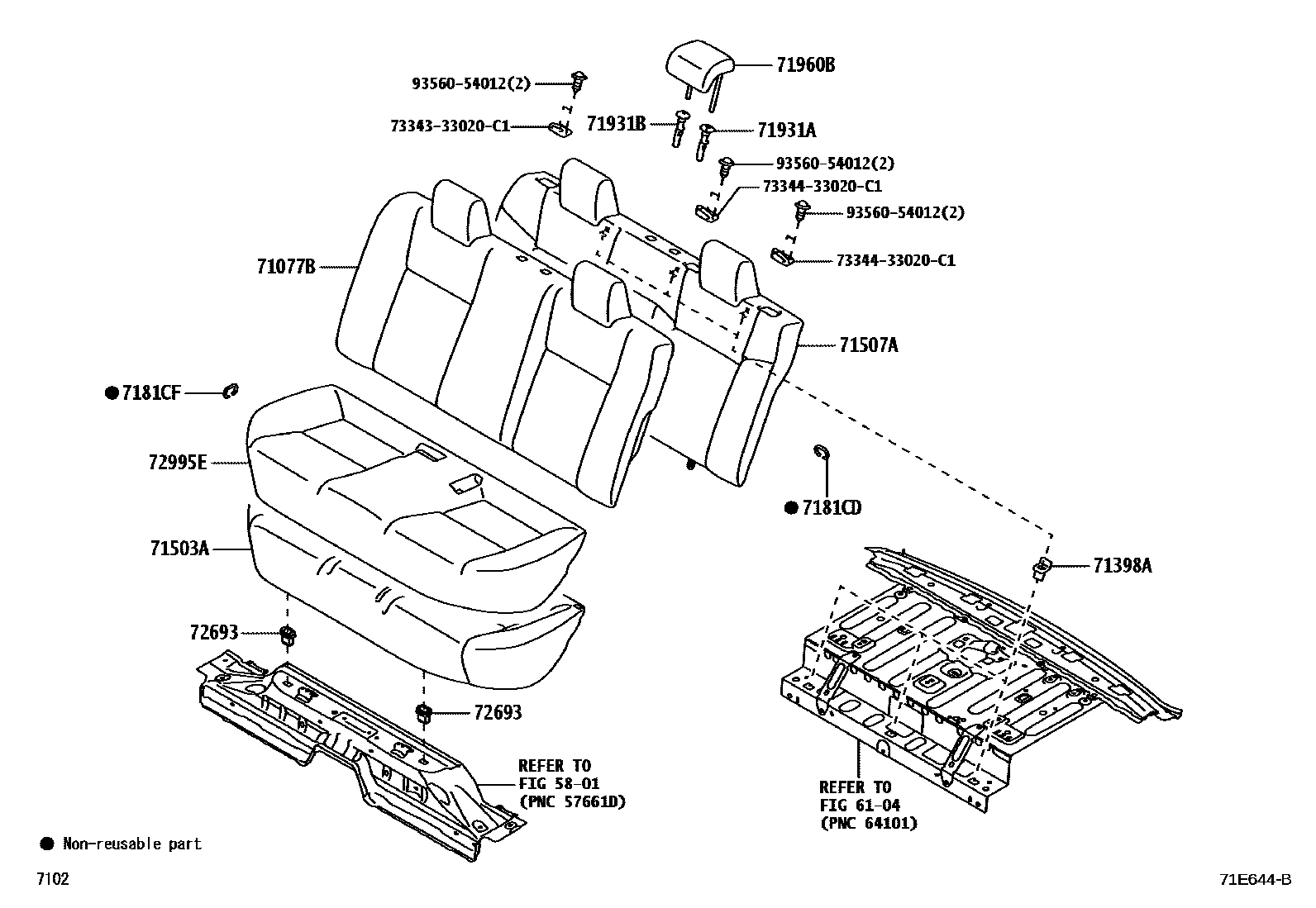 7102 — REAR SEAT & SEAT TRACK