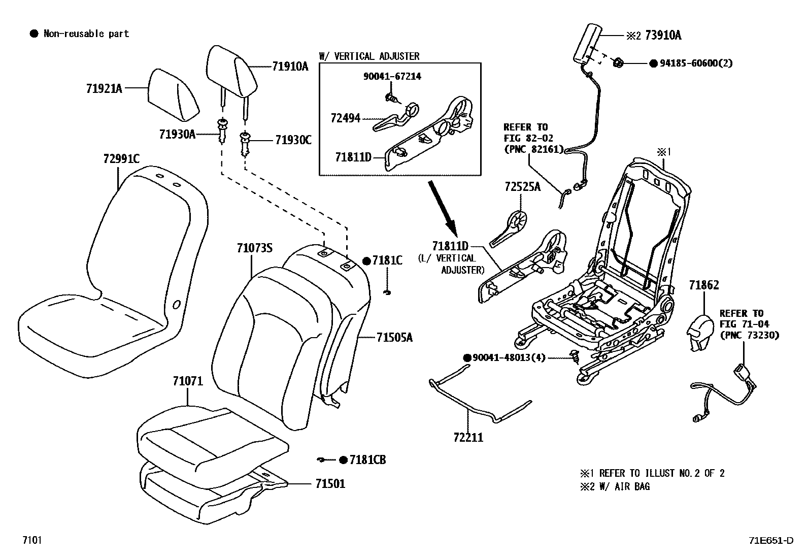 7101 — FRONT SEAT & SEAT TRACK