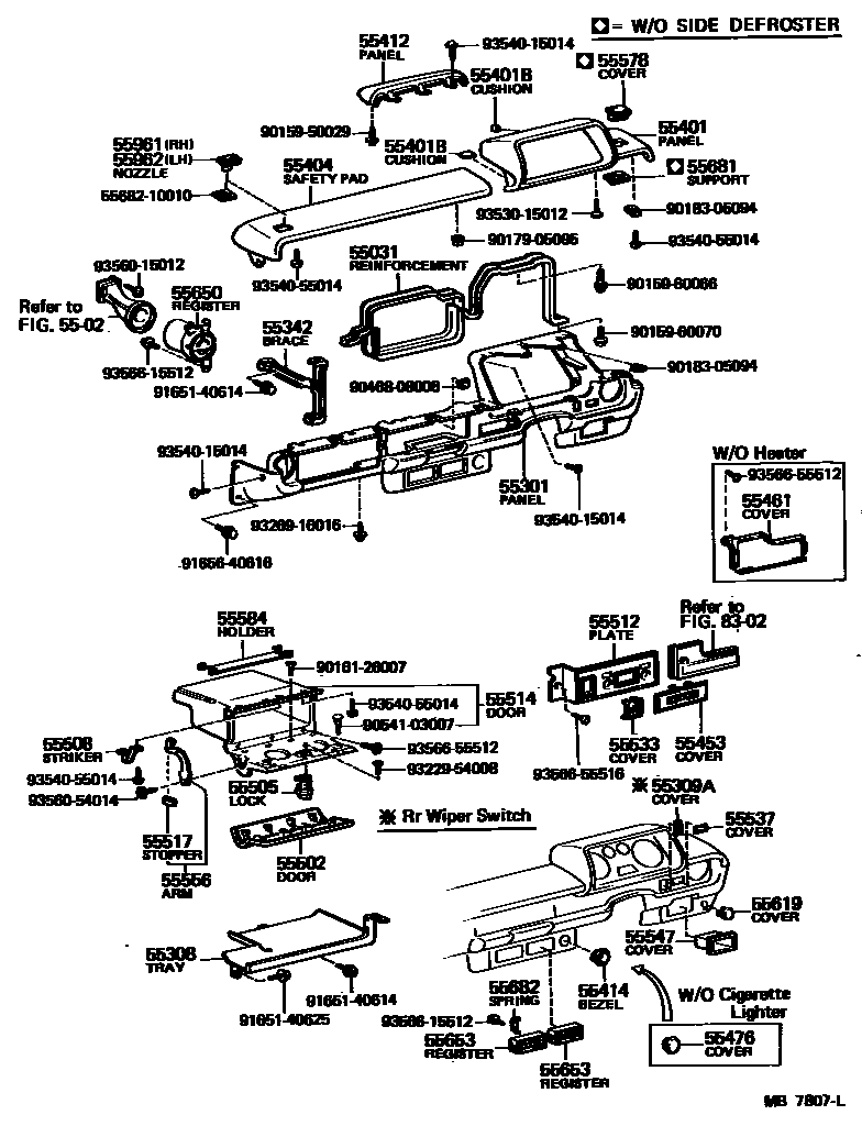 5501 — INSTRUMENT PANEL & GLOVE COMPARTMENT