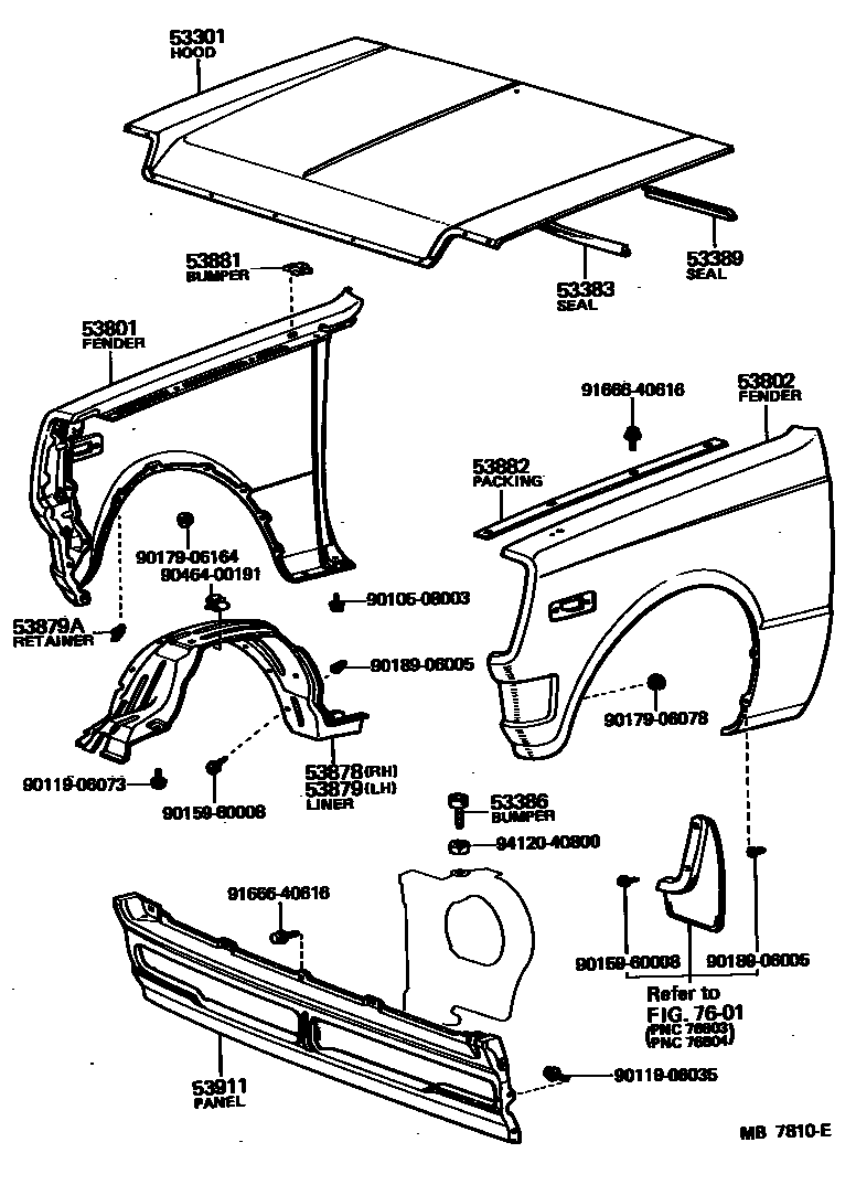 5302 — HOOD & FRONT FENDER