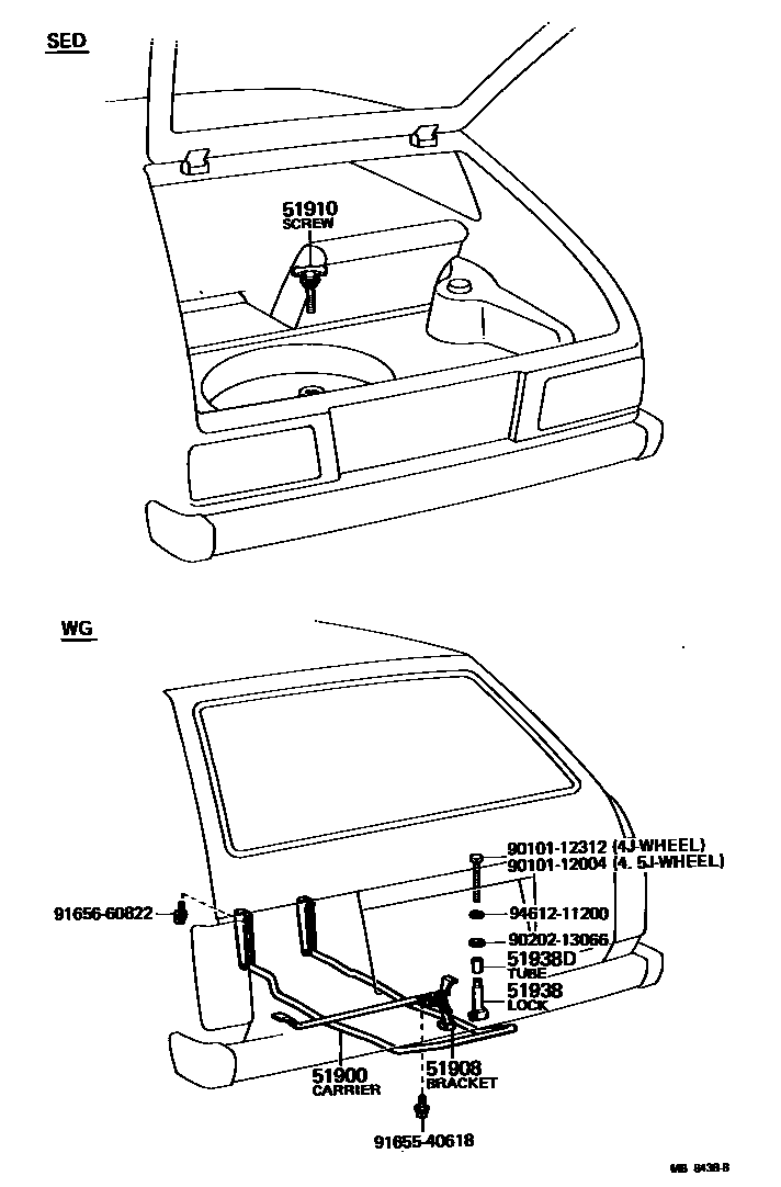 5104 — SPARE WHEEL CARRIER