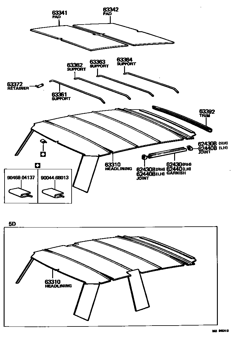 6402 — ROOF HEADLINING & SILENCER PAD