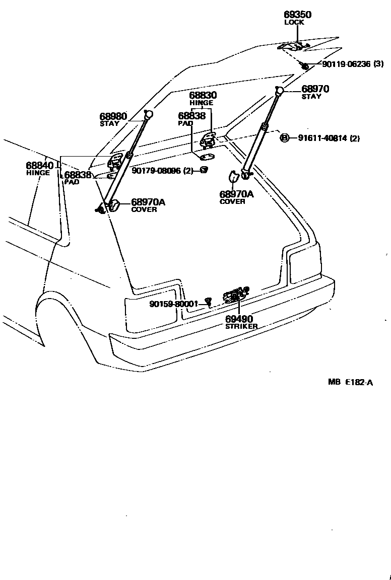 6709 — BACK DOOR LOCK & HANDLE