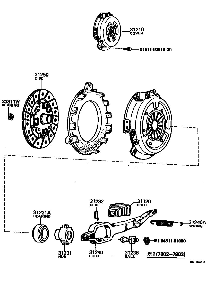 3101 — CLUTCH & RELEASE FORK