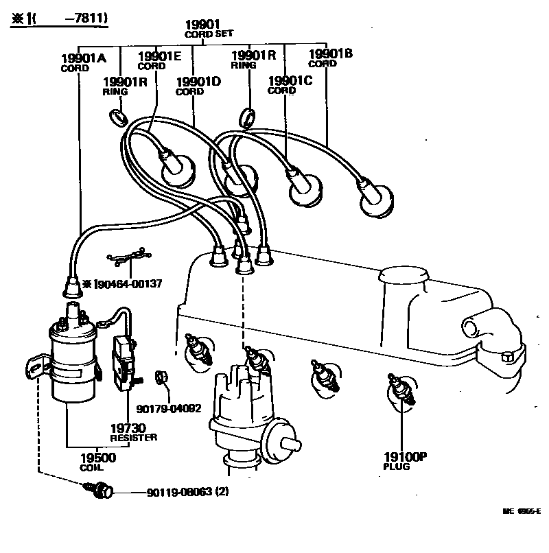 1901 — IGNITION COIL & SPARK PLUG / GLOW PLUG