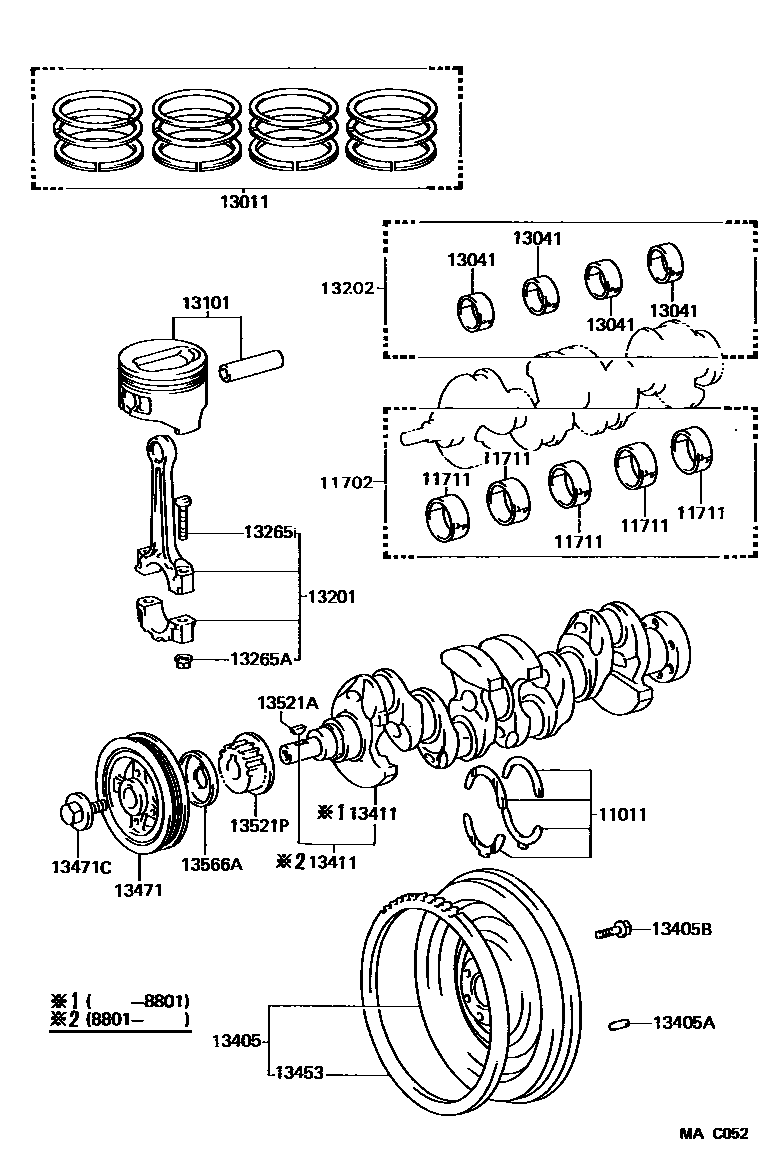 1301 — CRANKSHAFT & PISTON