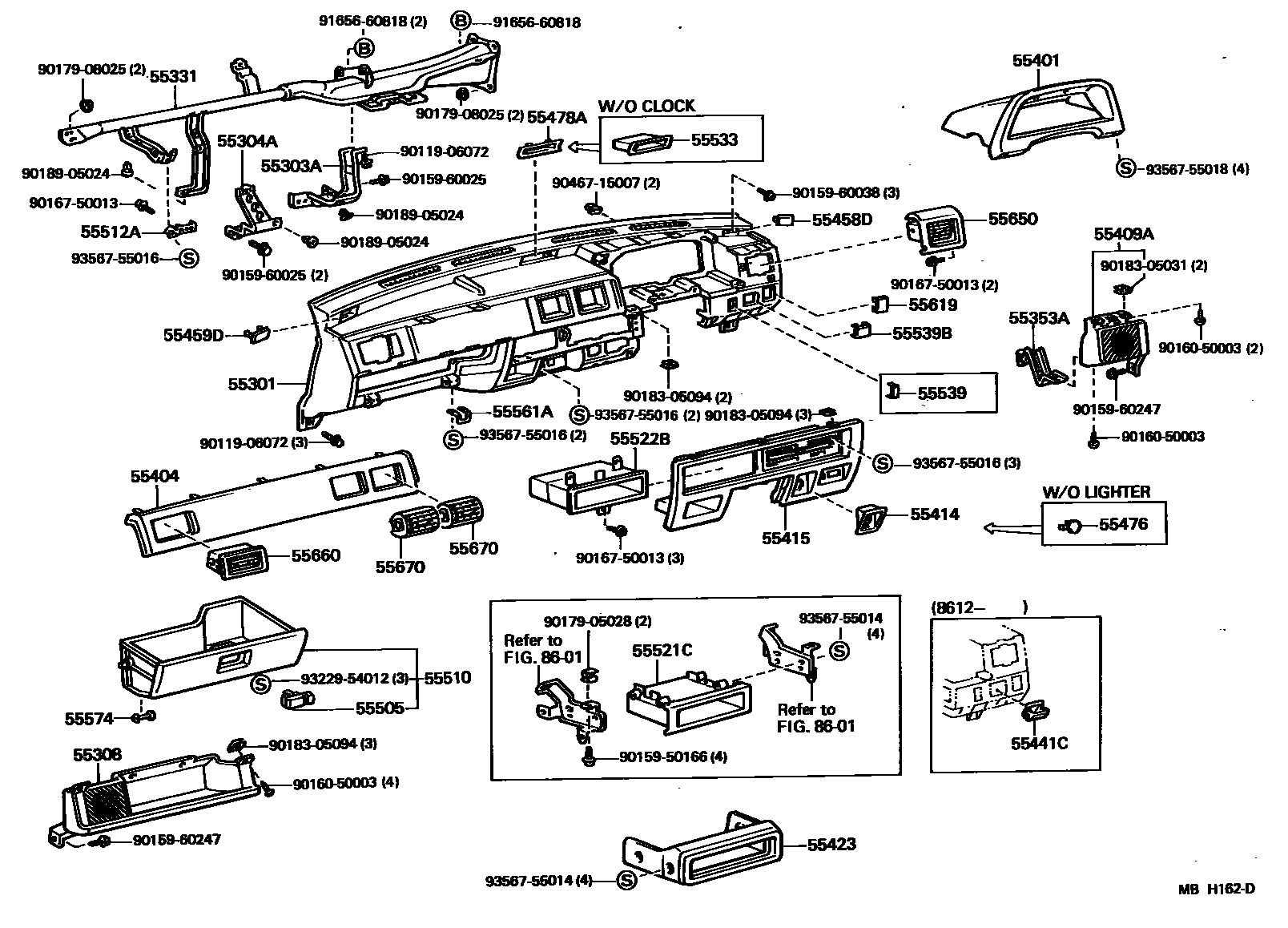 5501 — INSTRUMENT PANEL & GLOVE COMPARTMENT