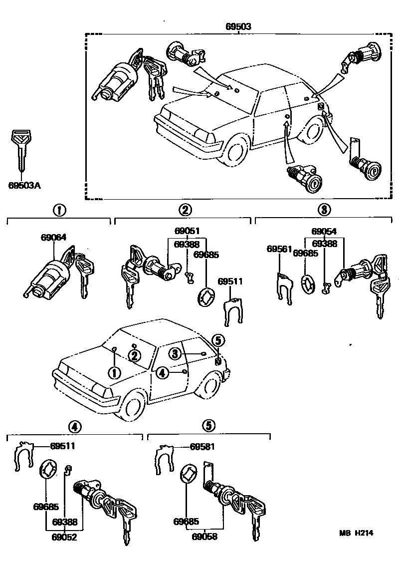 6712 — LOCK CYLINDER SET