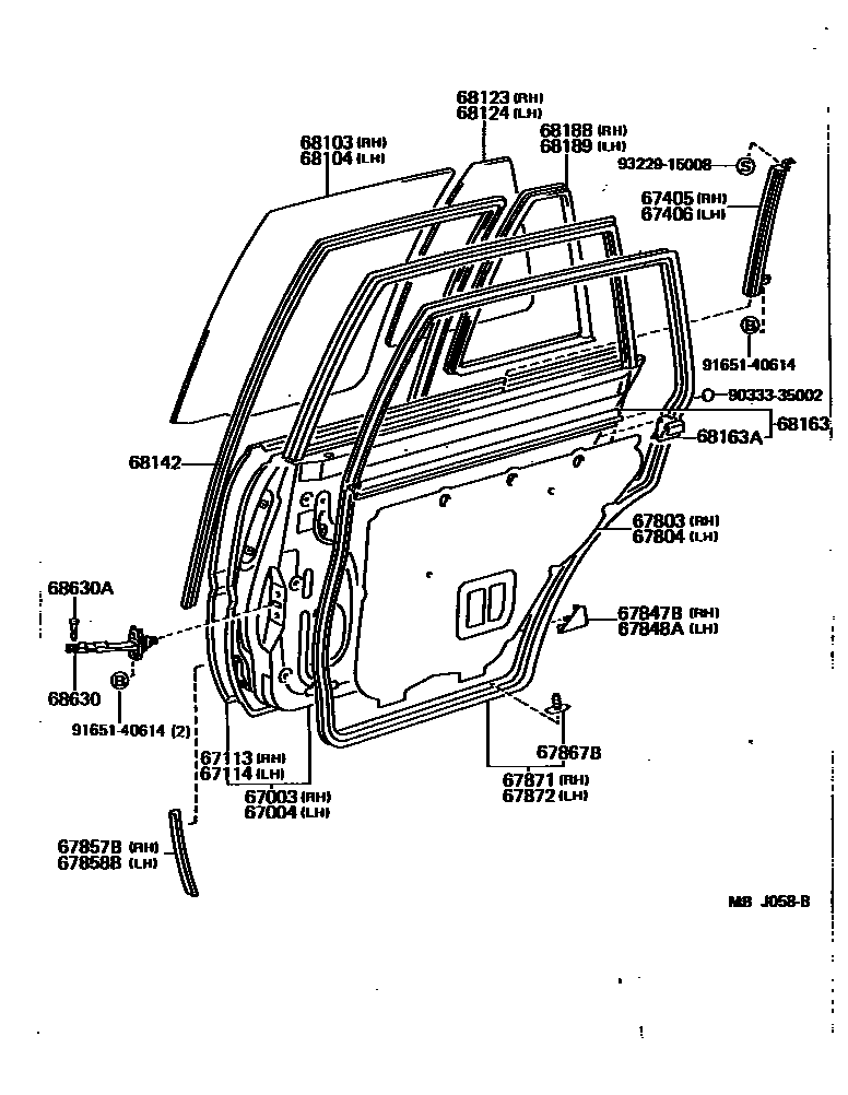 6705 — REAR DOOR PANEL & GLASS
