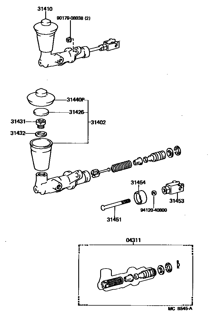 3103 — CLUTCH MASTER CYLINDER