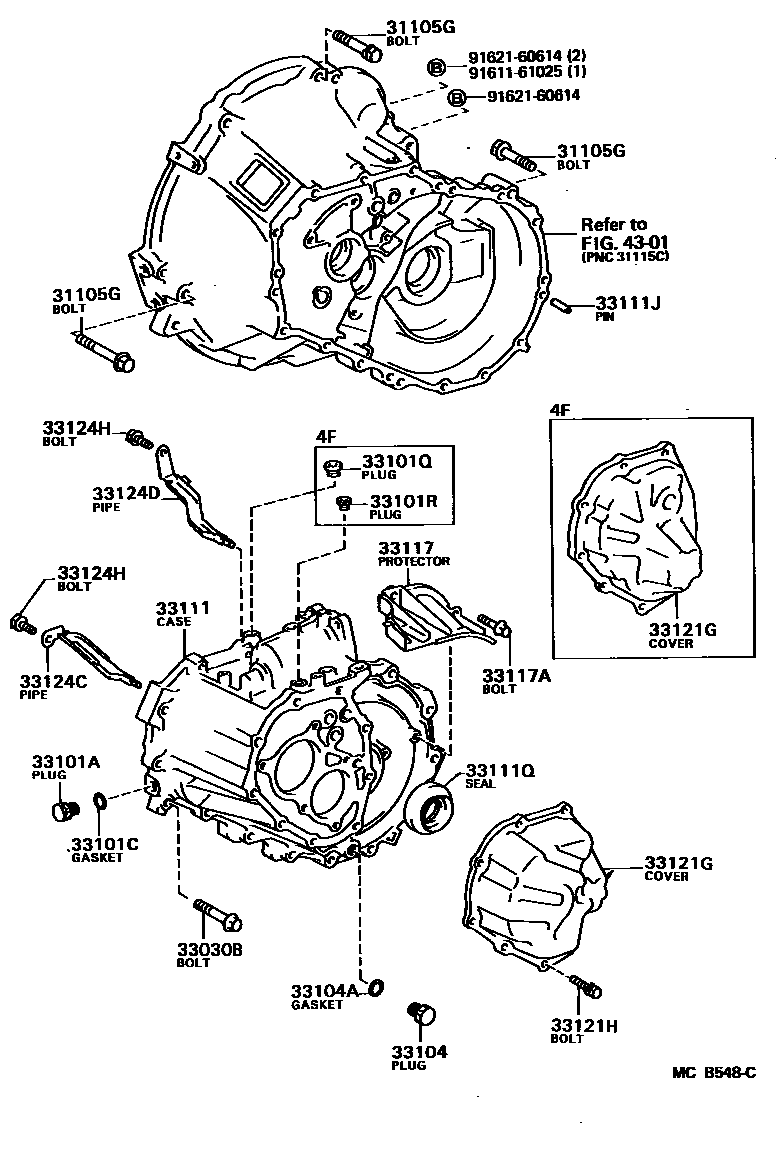3302 — CLUTCH HOUSING & TRANSMISSION CASE (MTM)