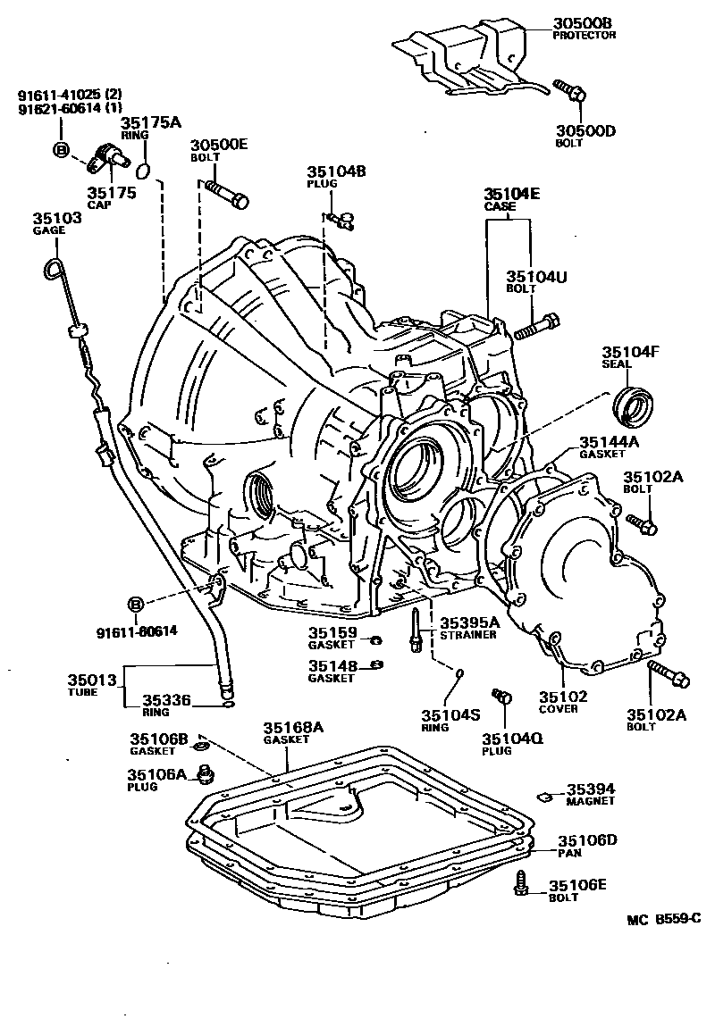 3503 — TRANSMISSION CASE & OIL PAN (ATM)