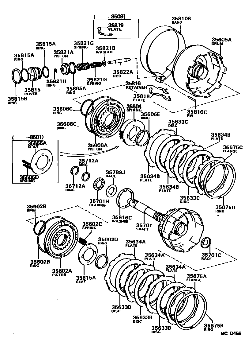 3507 — BRAKE BAND & MULTIPLE DISC CLUTCH (ATM)