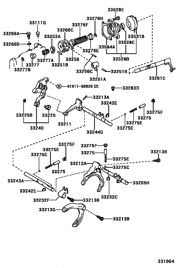 3307 — GEAR SHIFT FORK & LEVER SHAFT (MTM)