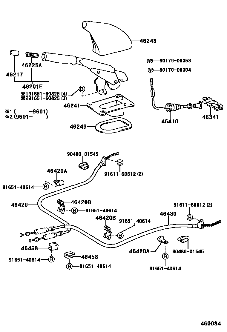 4601 — PARKING BRAKE & CABLE