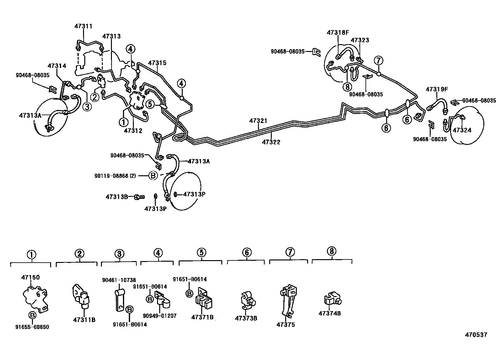 4708 — BRAKE TUBE & CLAMP
