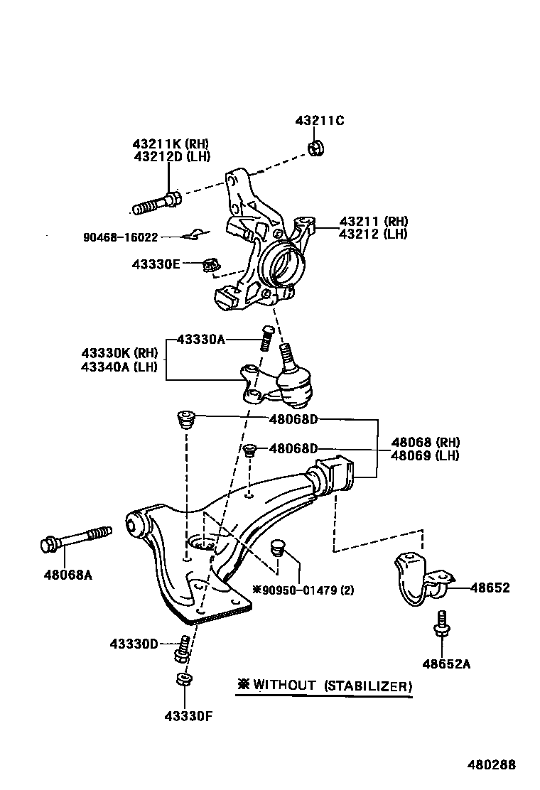 4802 — FRONT AXLE ARM & STEERING KNUCKLE