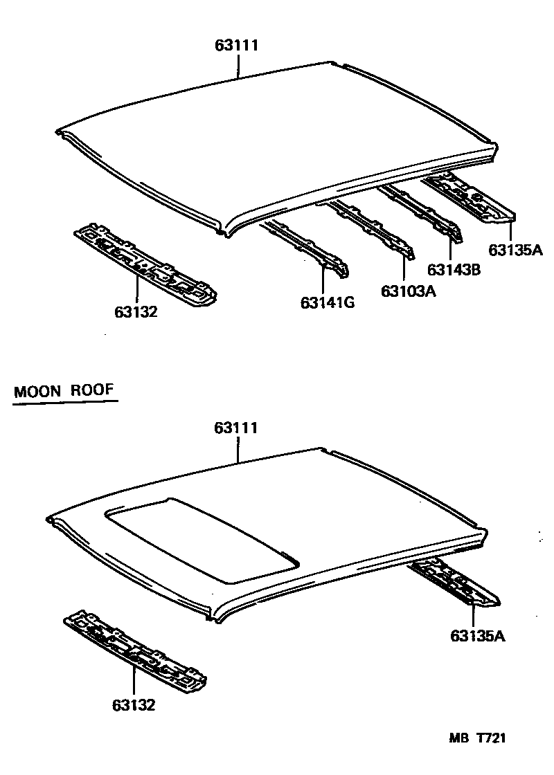 6104 — ROOF PANEL & BACK WINDOW GLASS