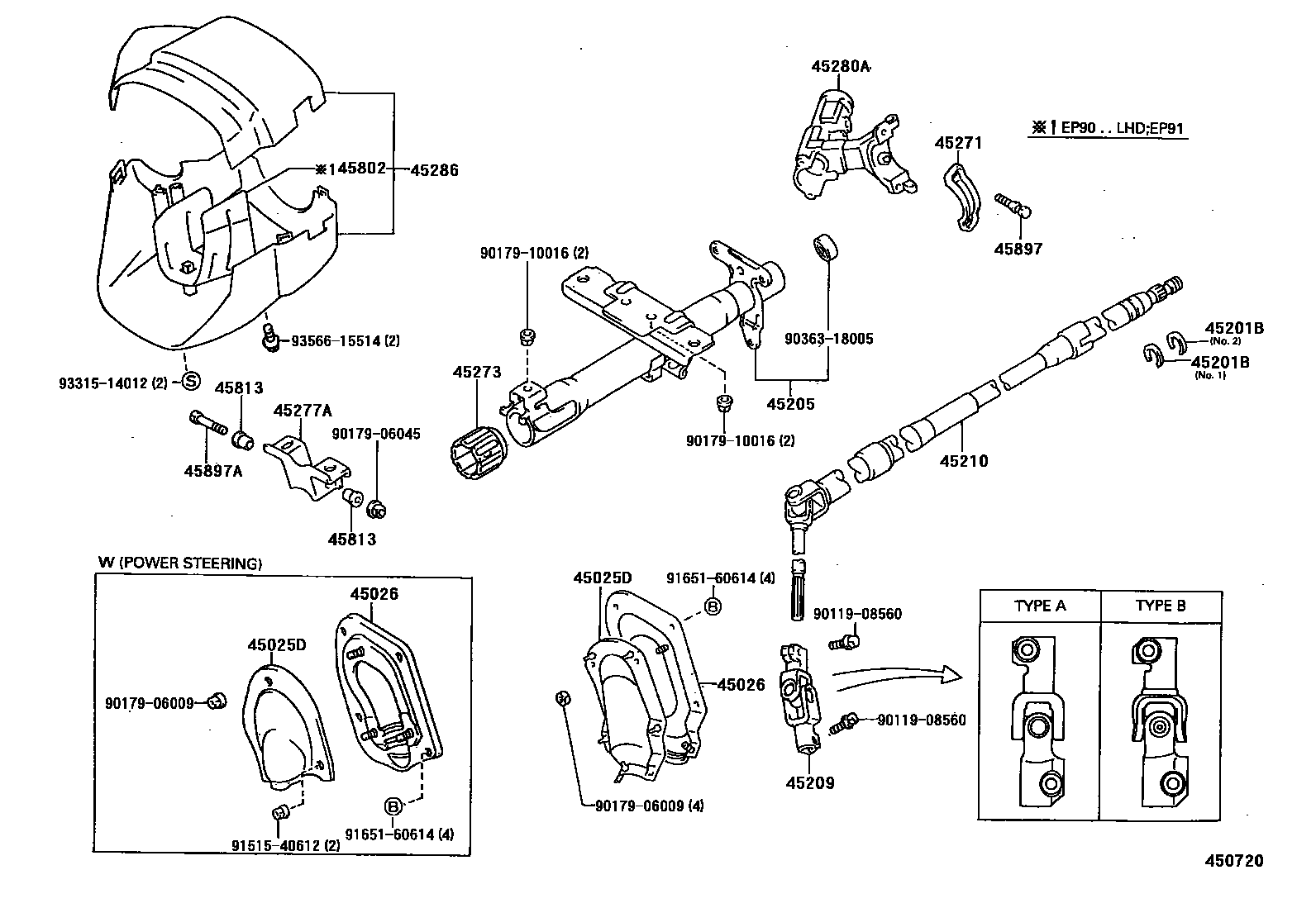 4501 — STEERING COLUMN & SHAFT