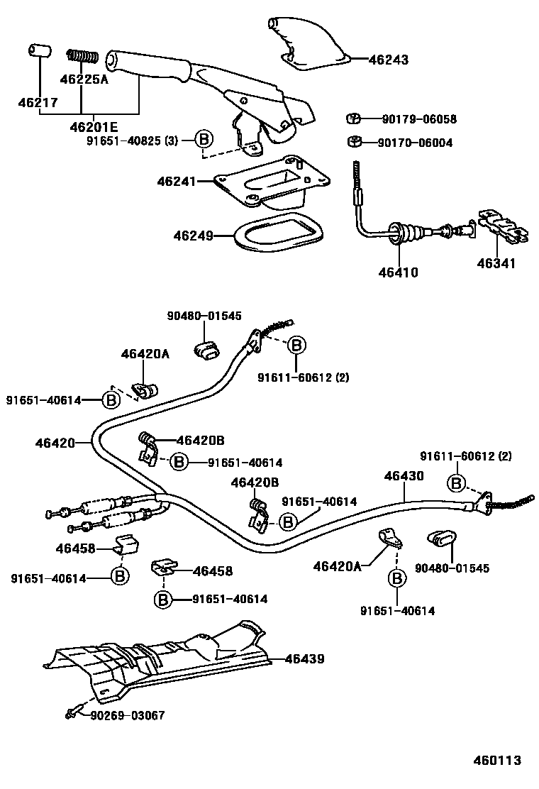 4601 — PARKING BRAKE & CABLE