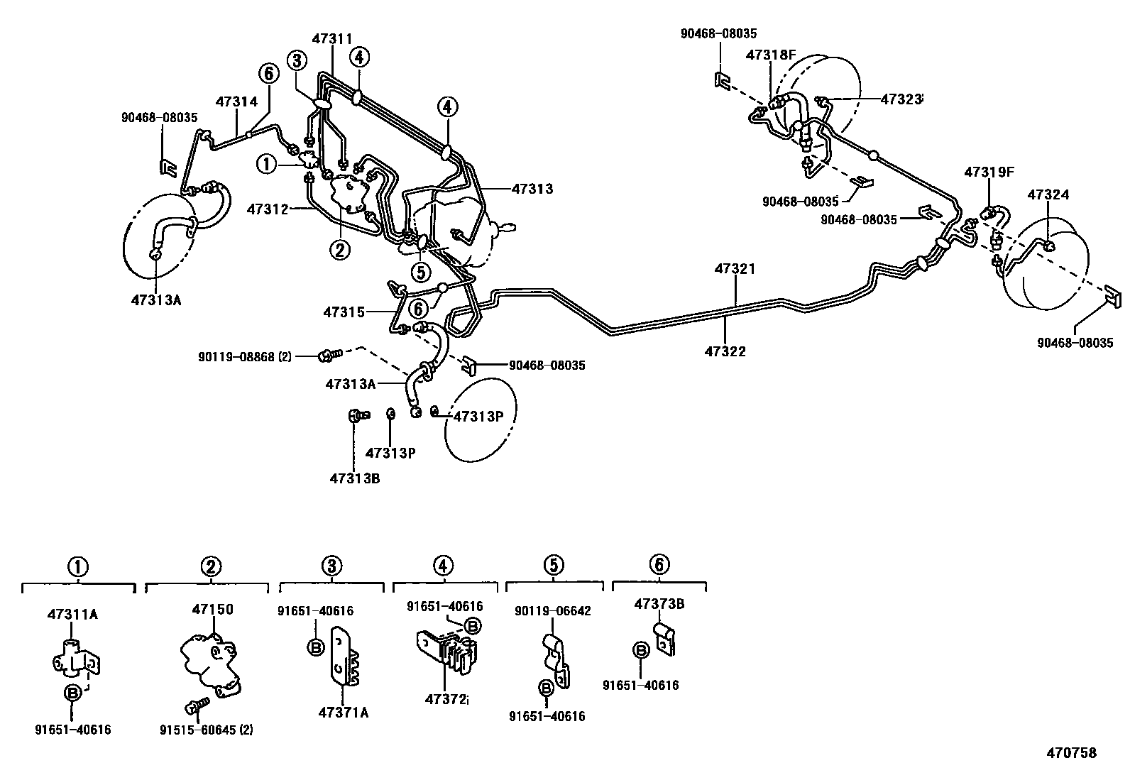 4708 — BRAKE TUBE & CLAMP