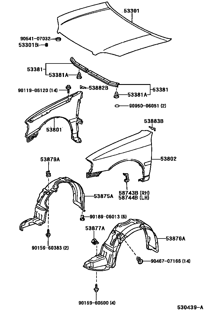 5302 — HOOD & FRONT FENDER