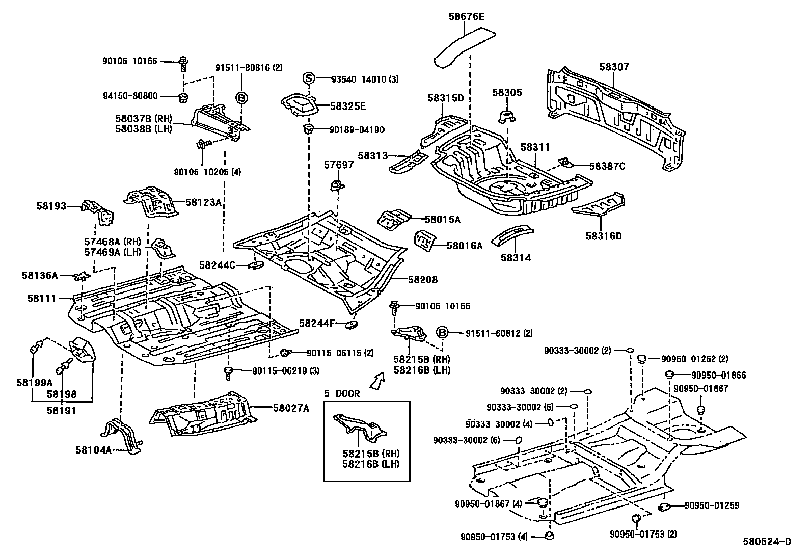 5801 — FLOOR PAN & LOWER BACK PANEL