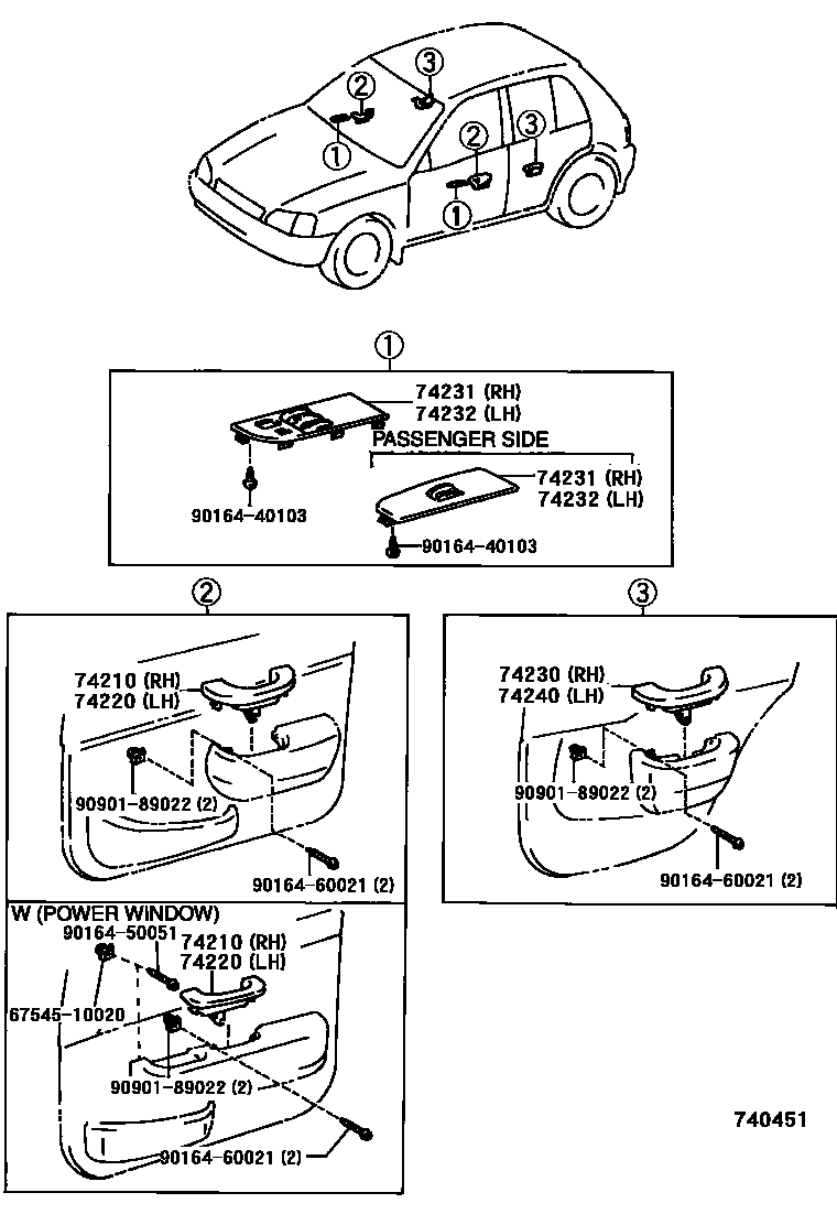 7401 — ARMREST & VISOR