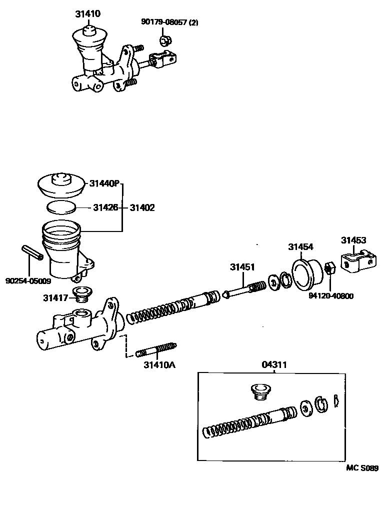3103 — CLUTCH MASTER CYLINDER