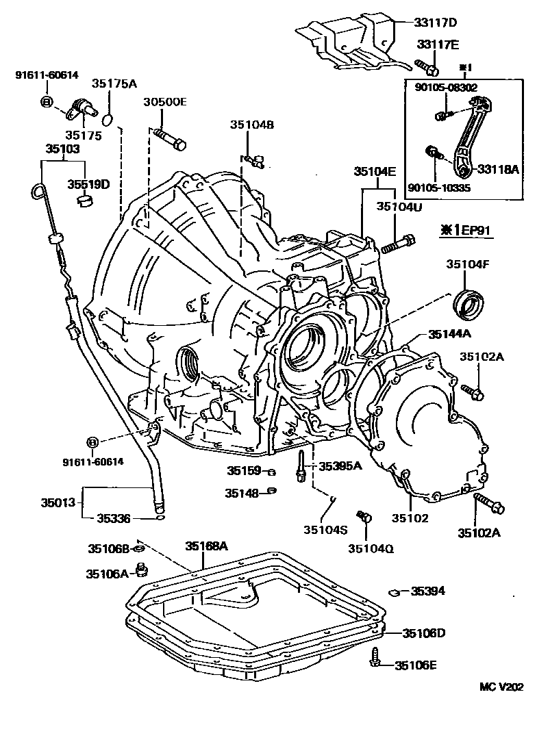 3503 — TRANSMISSION CASE & OIL PAN (ATM)