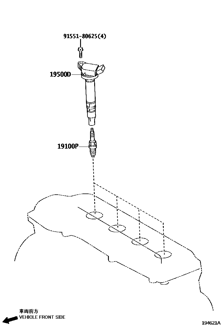 1901 — IGNITION COIL & SPARK PLUG / GLOW PLUG