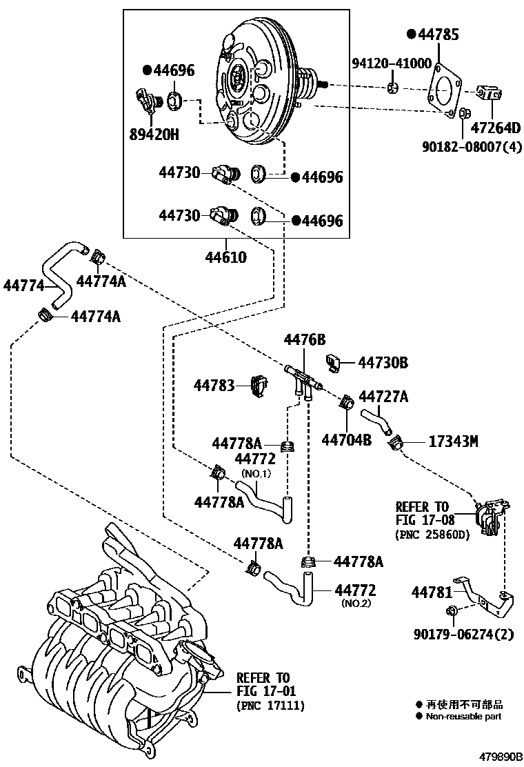 4703 — BRAKE BOOSTER & VACUUM TUBE