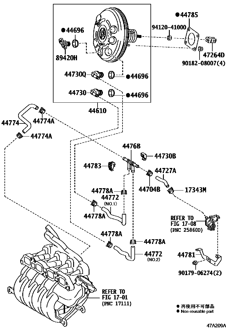 4703 — BRAKE BOOSTER & VACUUM TUBE