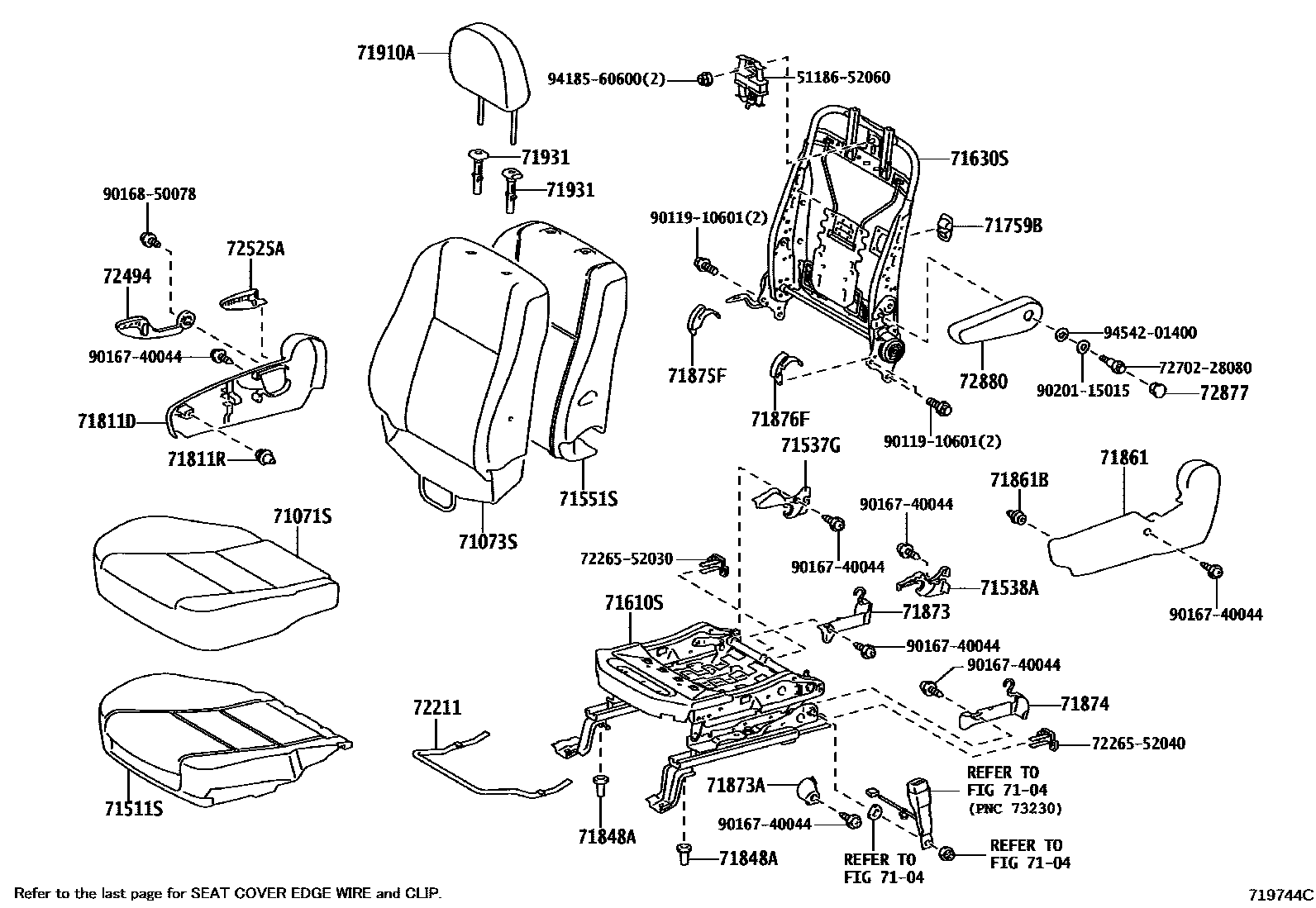 7101 — FRONT SEAT & SEAT TRACK