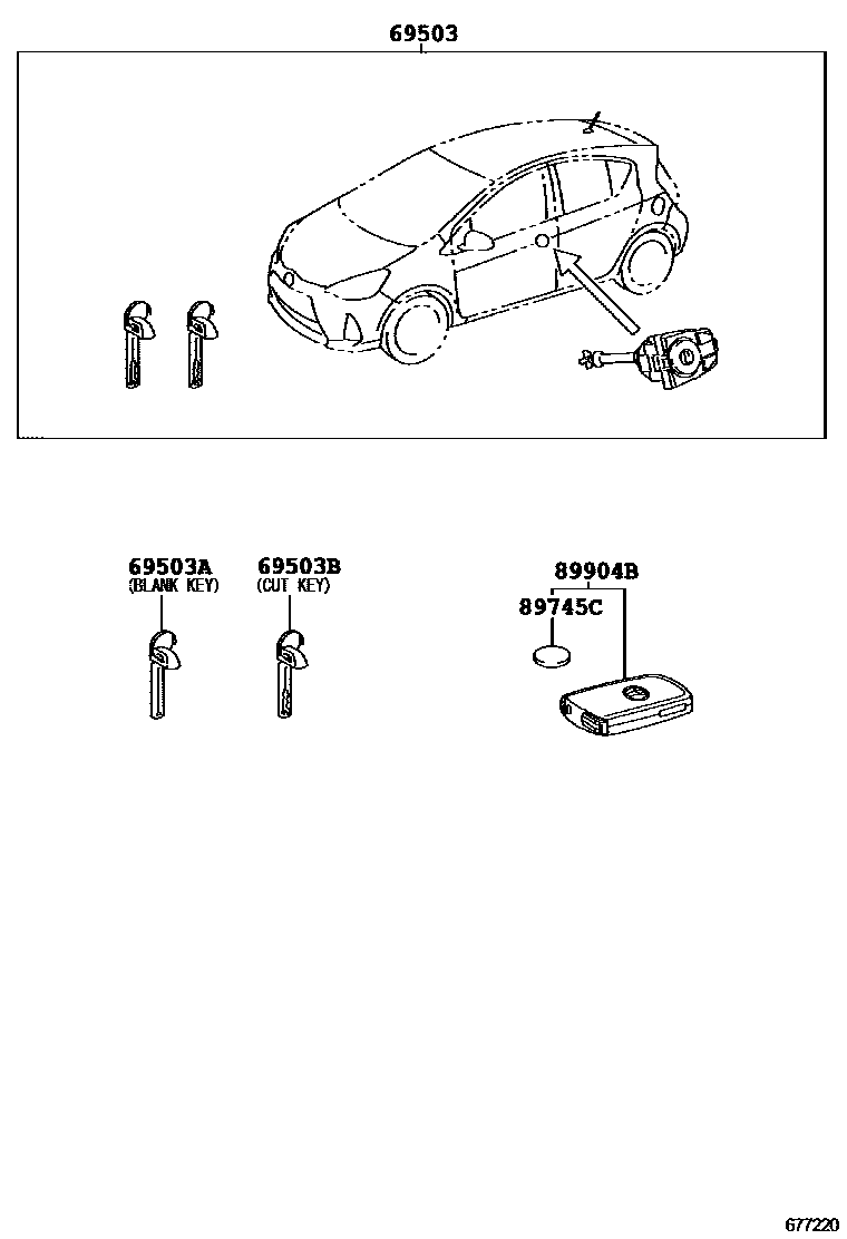 6712 — LOCK CYLINDER SET