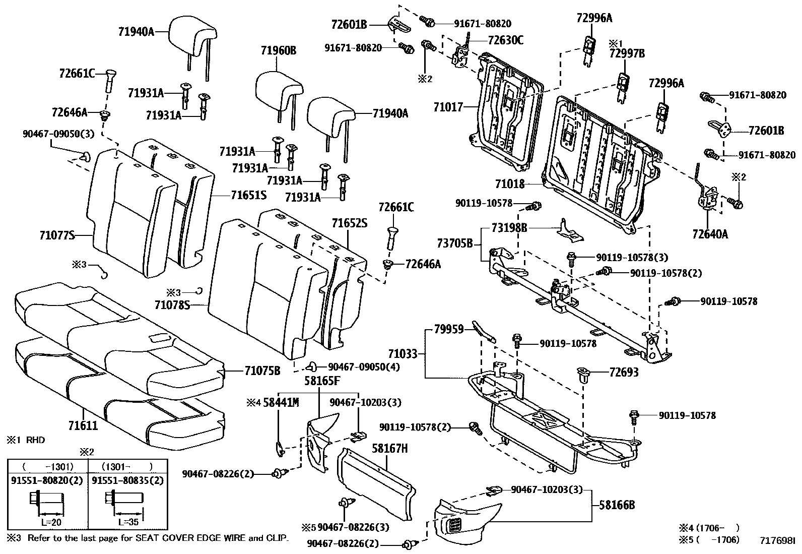 7102 — REAR SEAT & SEAT TRACK