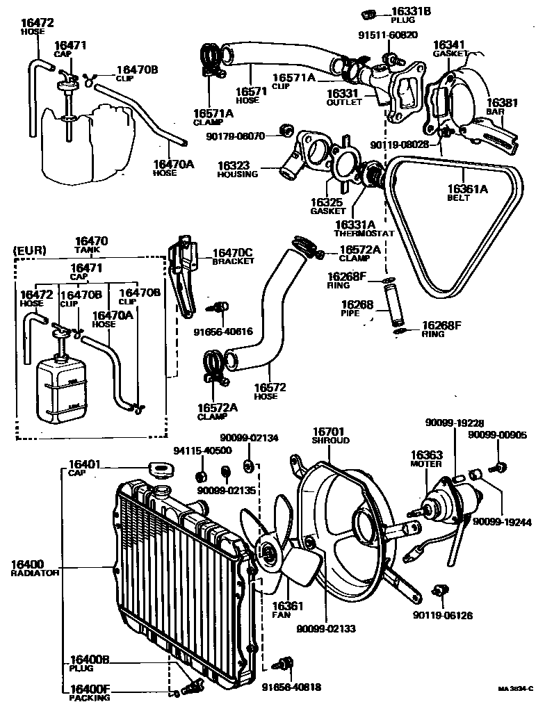 1603 — RADIATOR & WATER OUTLET