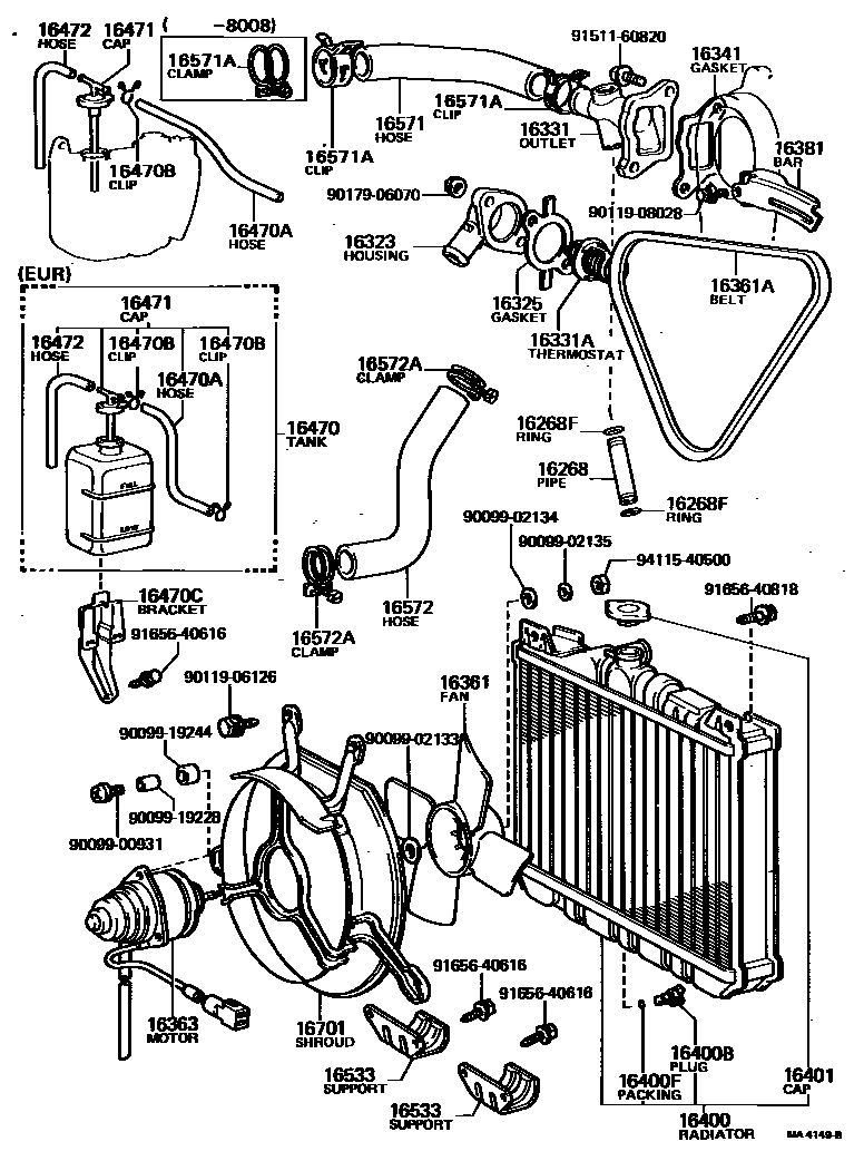 1603 — RADIATOR & WATER OUTLET